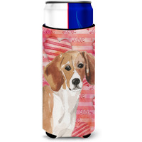 "Caroline's Treasures Beagle Love Decorative Can Hugger, Slim, Multicolor"