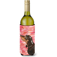 "Caroline's Treasures Black and Tan Dachshund Love Decorative Bottle Hugger, 750ml, Multicolor"