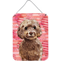"Caroline's Treasures Brown Cockapoo Love Metal Print, 16"" x 12"", Multicolor"