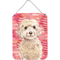 "Caroline's Treasures Champagne Cockapoo Love Metal Print, 16"" x 12"", Multicolor"