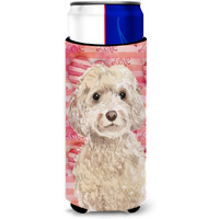 "Caroline's Treasures Champagne Cockapoo Love Decorative Can Hugger, Slim, Multicolor"