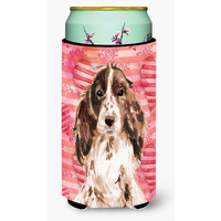 "Caroline's Treasures Brown Parti Love Decorative Can Hugger, Tall, Multicolor"