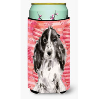 "Caroline's Treasures Black Parti Love Decorative Can Hugger, Tall, Multicolor"