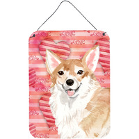 "Caroline's Treasures Corgi Love Metal Print, 16"" x 12"", Multicolor"
