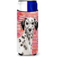 "Caroline's Treasures Dalmatian Love Decorative Can Hugger, Slim, Multicolor"