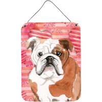"Caroline's Treasures English Bulldog Love Metal Print, 16"" x 12"", Multicolor"