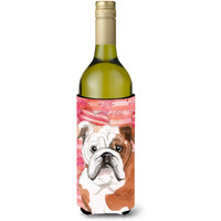 "Caroline's Treasures English Bulldog Love Decorative Bottle Hugger, 750ml, Multicolor"