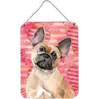 "Caroline's Treasures Fawn French Bulldog Love Metal Print, 16"" x 12"", Multicolor"