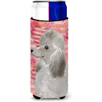 "Caroline's Treasures Grey Standard Poodle Love Decorative Can Hugger, Slim, Multicolor"