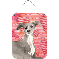 "Caroline's Treasures Italian Greyhound Love Metal Print, 16"" x 12"", Multicolor"