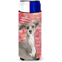 "Caroline's Treasures Italian Greyhound Love Decorative Can Hugger, Slim, Multicolor"