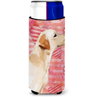 "Caroline's Treasures Yellow Labrador #2 Love Decorative Can Hugger, Slim, Multicolor"
