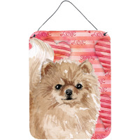 "Caroline's Treasures Pomeranian Love Metal Print, 16"" x 12"", Multicolor"