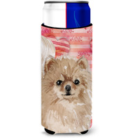 "Caroline's Treasures Pomeranian Love Decorative Can Hugger, Slim, Multicolor"
