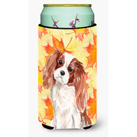 "Caroline's Treasures Blenheim Cavalier Spaniel Fall Decorative Can Hugger, Tall, Multicolor"