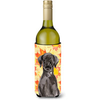"Caroline's Treasures Black Labrador Fall Decorative Bottle Hugger, 750ml, Multicolor"