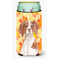 "Caroline's Treasures Brittany Spaniel Fall Decorative Can Hugger, Tall, Multicolor"