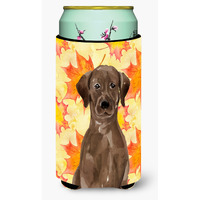 "Caroline's Treasures Chocolate Labrador Fall Decorative Can Hugger, Tall, Multicolor"