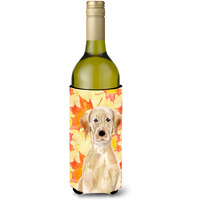"Caroline's Treasures Yellow Labrador Fall Decorative Bottle Hugger, 750ml, Multicolor"