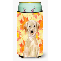 "Caroline's Treasures Yellow Labrador Fall Decorative Can Hugger, Tall, Multicolor"