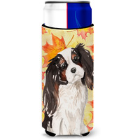 "Caroline's Treasures Tricolor Cavalier Spaniel Fall Decorative Can Hugger, Slim, Multicolor"