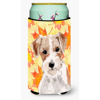 "Caroline's Treasures Wire Hair Jack Russell Fall Decorative Can Hugger, Tall, Multicolor"