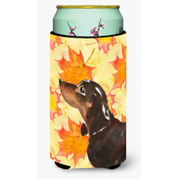 "Caroline's Treasures Black and Tan Dachshund Fall Decorative Can Hugger, Tall, Multicolor"