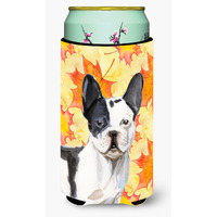 "Caroline's Treasures Black White French Bulldog Fall Decorative Can Hugger, Tall, Multicolor"