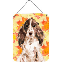 "Caroline's Treasures Brown Parti Fall Metal Print, 16"" x 12"", Multicolor"