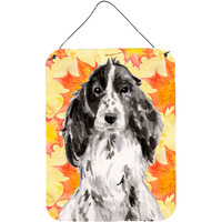 "Caroline's Treasures Black Parti Fall Metal Print, 16"" x 12"", Multicolor"