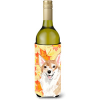 "Caroline's Treasures Corgi Fall Decorative Bottle Hugger, 750ml, Multicolor"