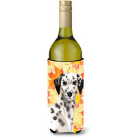 "Caroline's Treasures Dalmatian Fall Decorative Bottle Hugger, 750ml, Multicolor"