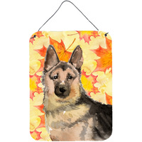 "Caroline's Treasures German Shepherd Fall Metal Print, 16"" x 12"", Multicolor"