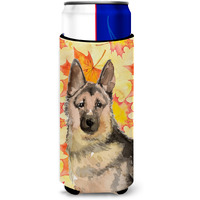 "Caroline's Treasures German Shepherd Fall Decorative Can Hugger, Slim, Multicolor"