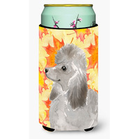 "Caroline's Treasures Grey Standard Poodle Fall Decorative Can Hugger, Tall, Multicolor"