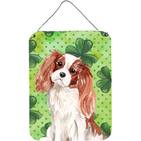 "Caroline's Treasures Blenheim Cavalier Spaniel St. Patrick's Christmas Print, 16"" x 12"", Multicolor"