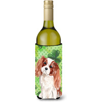 "Caroline's Treasures Blenheim Cavalier Spaniel St. Patrick's Decorative Bottle Hugger, 750ml, Multicolor"