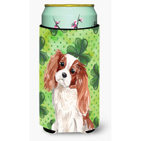 "Caroline's Treasures Blenheim Cavalier Spaniel St. Patrick's Decorative Can Hugger, Tall, Multicolor"