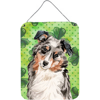 "Caroline's Treasures Australian Shepherd St. Patrick's Metal Print, 16"" x 12"", Multicolor"