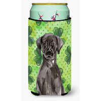 "Caroline's Treasures Black Labrador St. Patrick's Decorative Can Hugger, Tall, Multicolor"