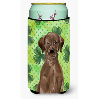 "Caroline's Treasures Chocolate Labrador St. Patrick's Decorative Can Hugger, Tall, Multicolor"