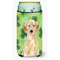 "Caroline's Treasures Yellow Labrador St. Patrick's Decorative Can Hugger, Tall, Multicolor"