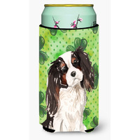 "Caroline's Treasures Tricolor Cavalier Spaniel St. Patrick's Decorative Can Hugger, Tall, Multicolor"