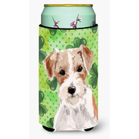 "Caroline's Treasures Wire Hair Jack Russell St. Patrick's Decorative Can Hugger, Tall, Multicolor"