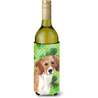 "Caroline's Treasures Beagle St. Patrick's Decorative Bottle Hugger, 750ml, Multicolor"