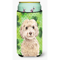 "Caroline's Treasures Champagne Cockapoo St. Patrick's Decorative Can Hugger, Tall, Multicolor"