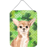 "Caroline's Treasures Chihuahua St. Patrick's Metal Print, 16"" x 12"", Multicolor"