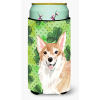 "Caroline's Treasures Corgi St. Patrick's Decorative Can Hugger, Tall, Multicolor"