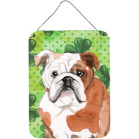 "Caroline's Treasures English Bulldog St. Patrick's Metal Print, 16"" x 12"", Multicolor"