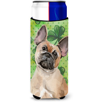 "Caroline's Treasures Fawn French Bulldog St. Patrick's Decorative Can Hugger, Slim, Multicolor"